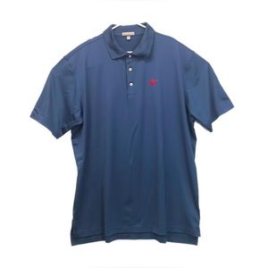 Peter Millar Summer Comfort Men’s‎ Size XL Navy Blue SS Golf Polo Lightweight
